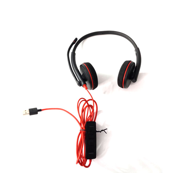 Plantronics Model C3220 Blackwire Black Red Computer Headset - Picture 5 of 9